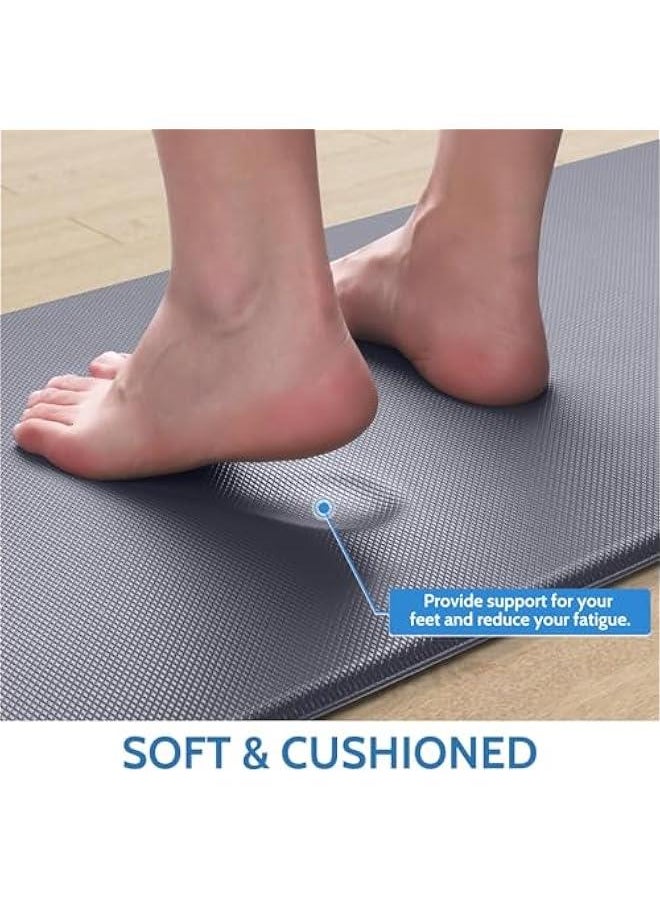 TRASSLE Kitchen Mat, 2 PCS Kitchen Rugs, Cushioned Kitchen Mats for Floor, Anti-Fatigue Mat, Kitchen Rug Set, Non-Skid Standing Mat for Kitchen, Office, Sink, 45×75CM+45×120CM  - Image 5