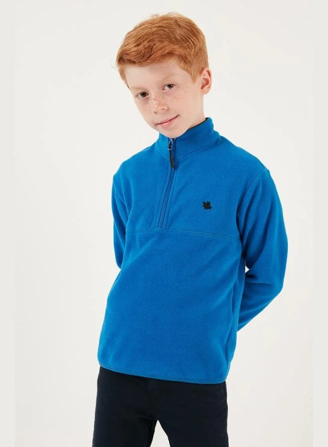 Lela Lela Soft Texture Zippered Stand Collar Raised Winter Fleece Unisex Child POLAR 5905002