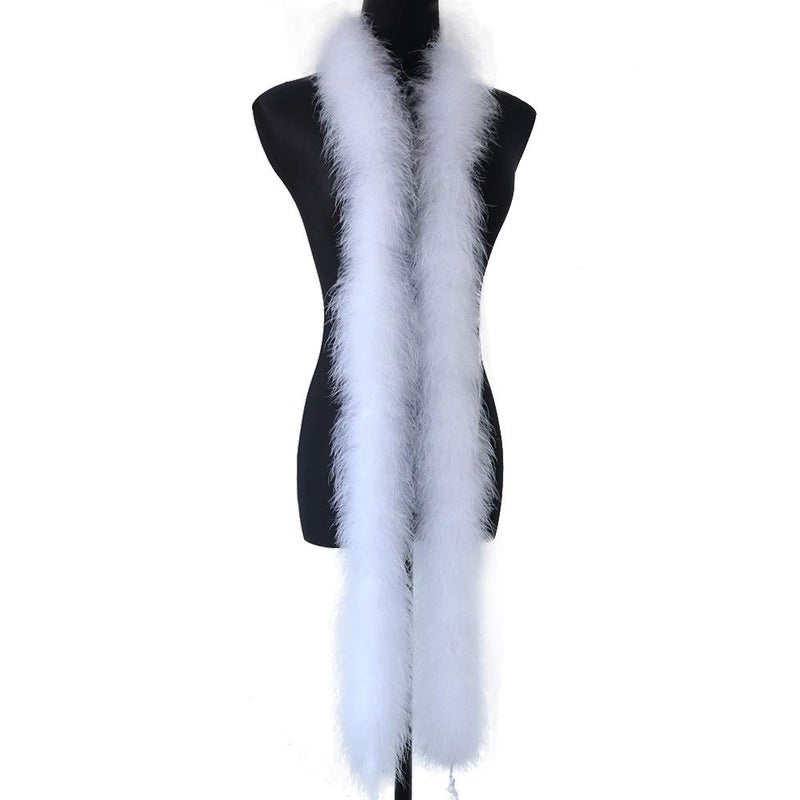 FEARAFTS 2 Yards Fluffy Marabou Feather Boa for Crafts Wedding Party Christmas Tree Decoration 22 Grams - Image 3