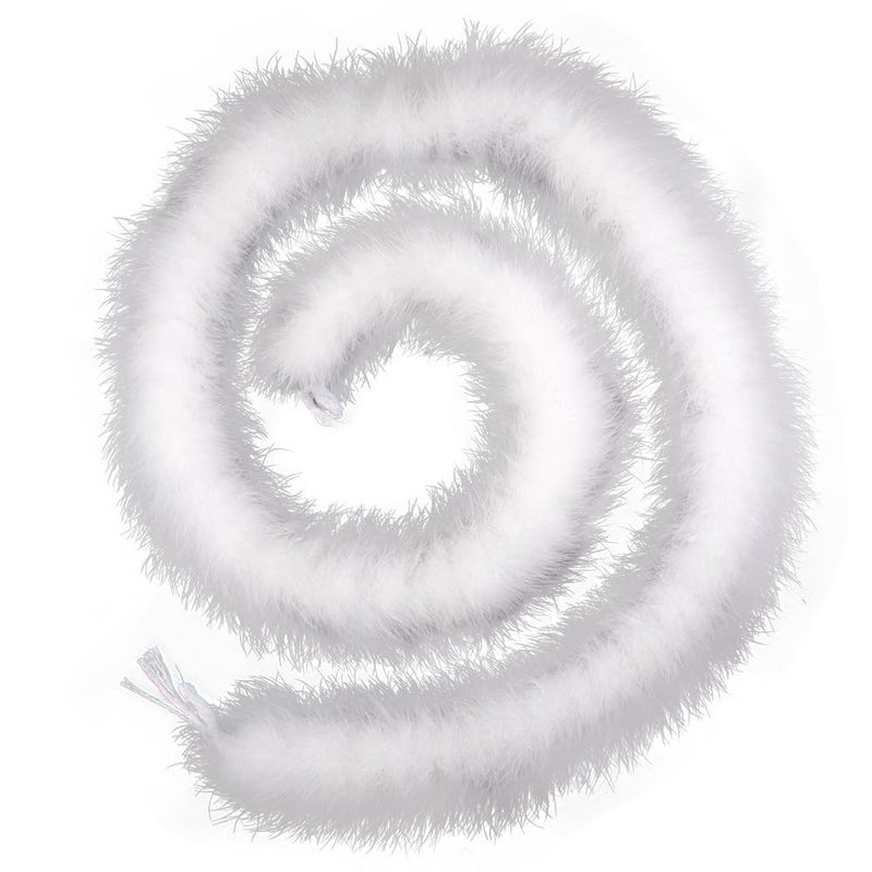 FEARAFTS 2 Yards Fluffy Marabou Feather Boa for Crafts Wedding Party Christmas Tree Decoration 22 Grams - Image 1