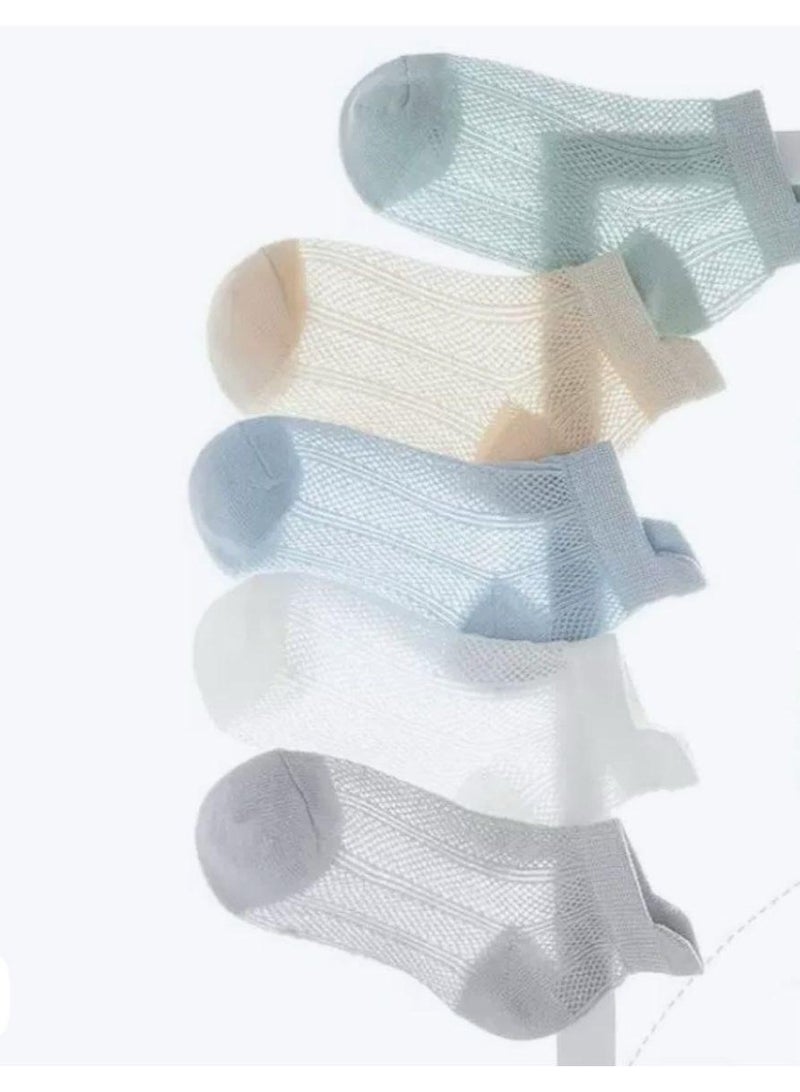 جوارب أطفال قطن 5 أزواج برسومات ممتعة للأولاد والبنات من 3 إلى 6 سنوات - Image 1