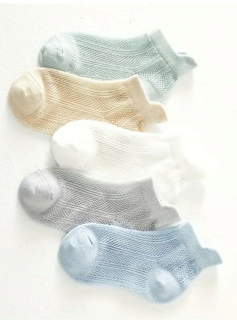 جوارب أطفال قطن 5 أزواج برسومات ممتعة للأولاد والبنات من 3 إلى 6 سنوات - Image 4