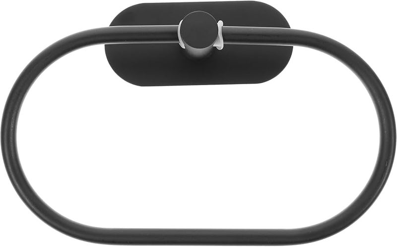 Matte Black Stainless Steel Towel Ring Wall Mounted Hand Towel Holder For Modern Bathroom - Image 1