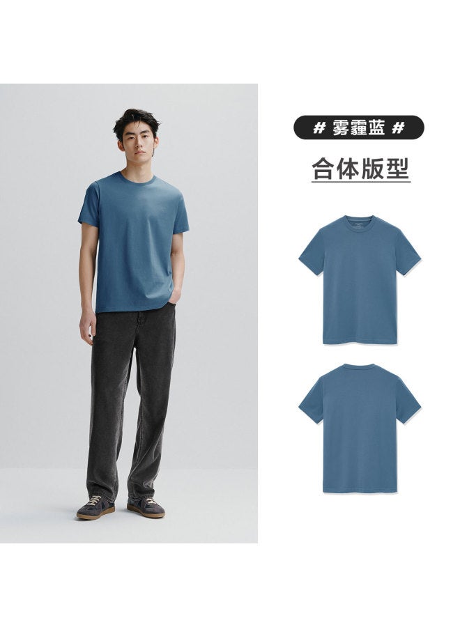Waxbird Men's Autumn Short Sleeve Base Layer Solid Color Couple Men's T-shirt - Image 3