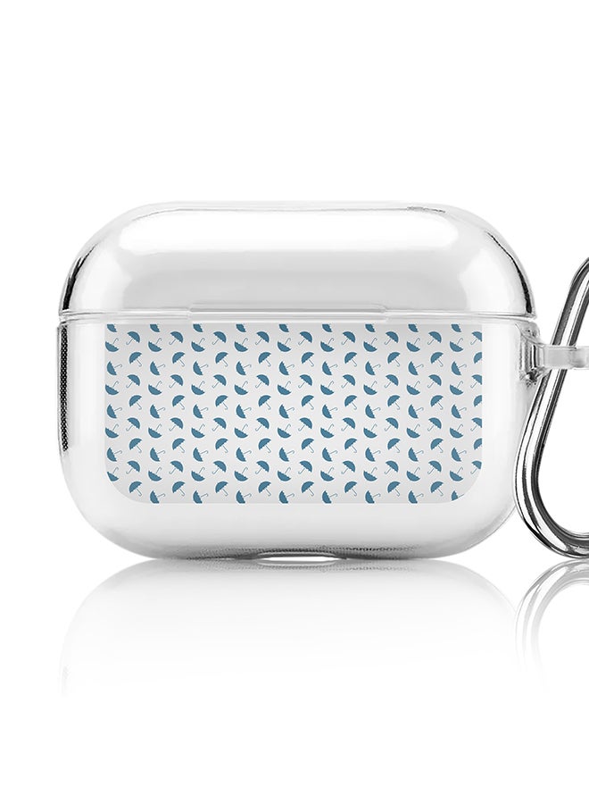 Stylizedd Classic Clear printed Case for Apple AirPods Pro 2nd Generation Thin Transparent Cover [Designed for Apple AirPods Pro 2nd Generation] - Falling Umbrellas - Image 1