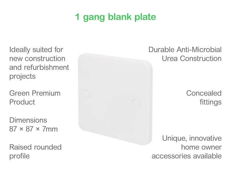 Schneider Electric Lisse 1 Gang Blank Plate - White - Image 5