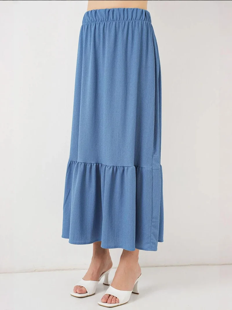 بيغ دارت تنورة ماكسي محبوكة بنسيج بارز وخصر مطاطي