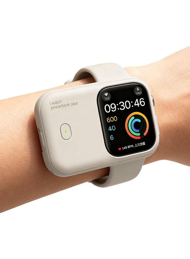 Fast Charging for Apple Watch, Wearable Design Wireless Magnetic iWatch Charger, 1200mAh, Portable Apple Watch Charger,Travel Iwatch Charger Power Bank，for iWatch Series 10/9/8/7，44/45/46mm（Starlight White） - Image 1