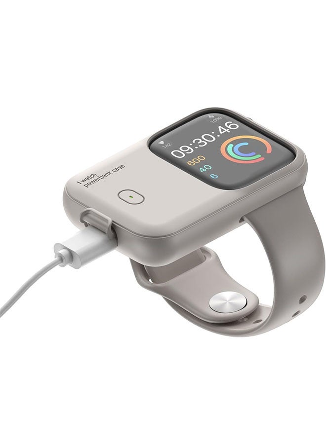 Fast Charging for Apple Watch, Wearable Design Wireless Magnetic iWatch Charger, 1200mAh, Portable Apple Watch Charger,Travel Iwatch Charger Power Bank，for iWatch Series 10/9/8/7，44/45/46mm（Starlight White） - Image 2