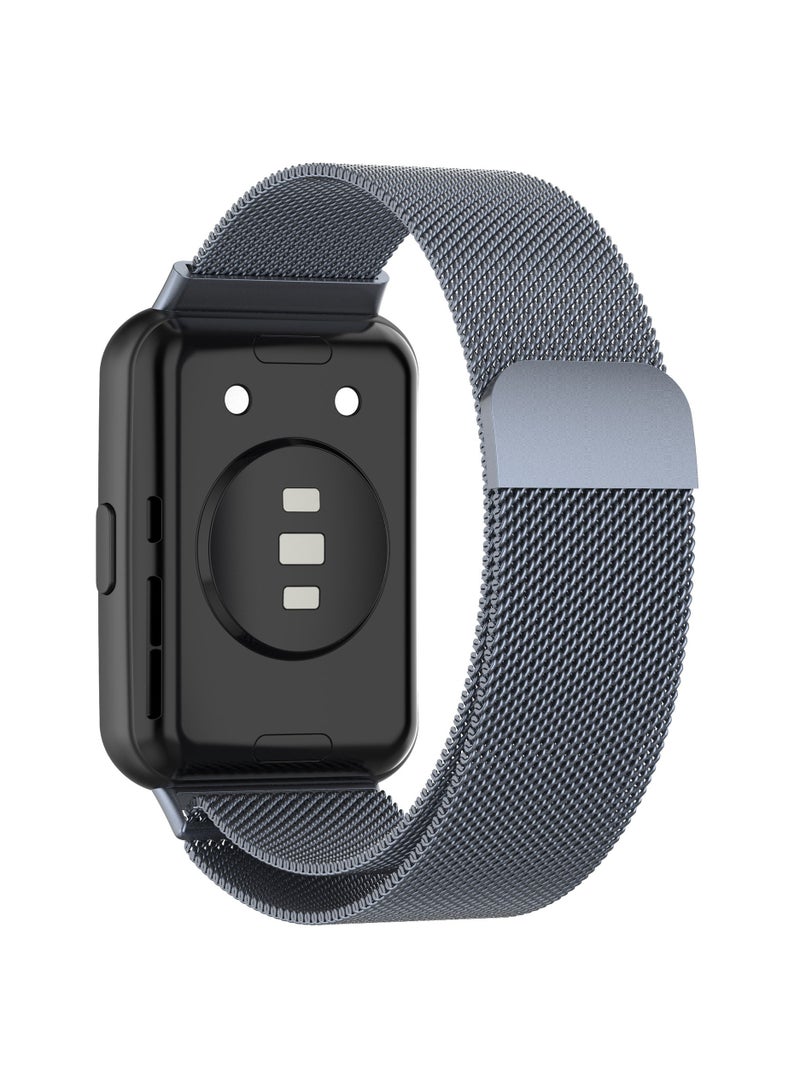 أحزمة متوافقة مع هواوي فيت 2 سوار ساعة مغناطيسي ستانلس ستيل للرجال والنساء غراي - Image 2