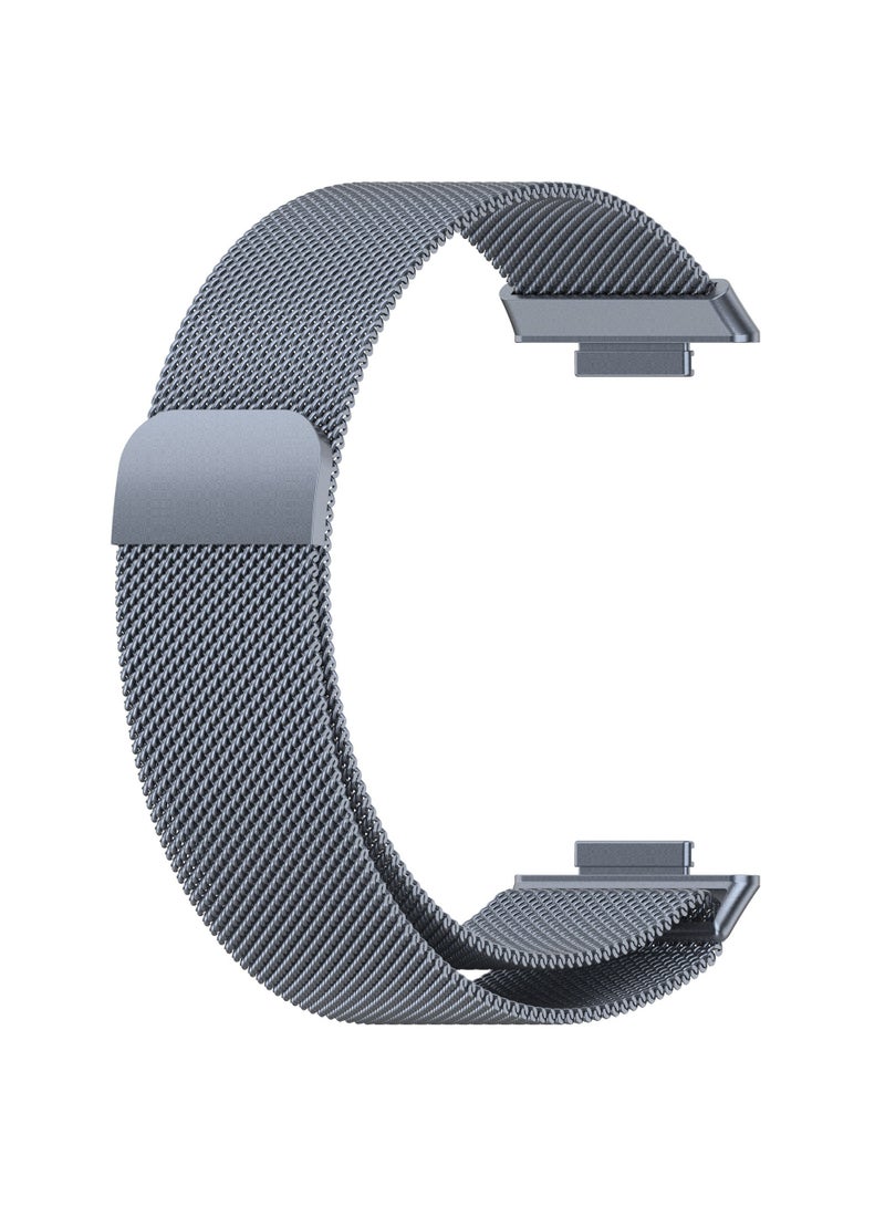 أحزمة متوافقة مع هواوي فيت 2 سوار ساعة مغناطيسي ستانلس ستيل للرجال والنساء غراي - Image 3