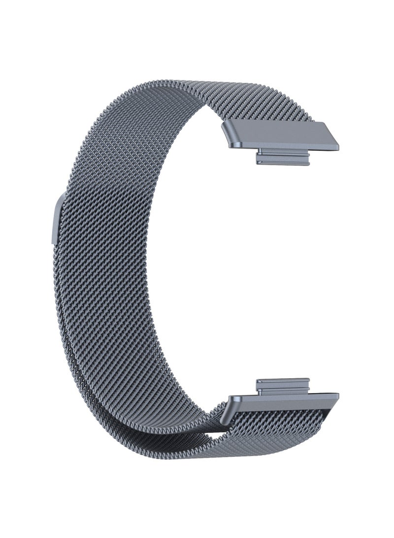 أحزمة متوافقة مع هواوي فيت 2 سوار ساعة مغناطيسي ستانلس ستيل للرجال والنساء غراي - Image 4