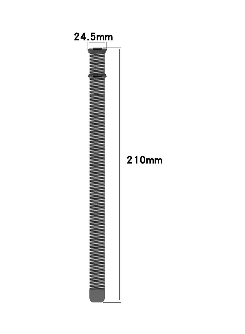 أحزمة متوافقة مع هواوي فيت 2 سوار ساعة مغناطيسي ستانلس ستيل للرجال والنساء غراي - Image 5