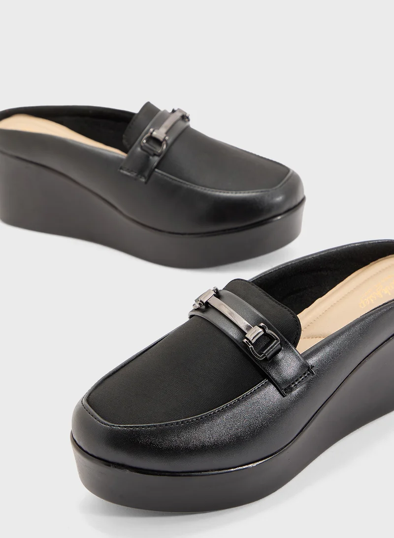 Pink Step Wedged Moccasin