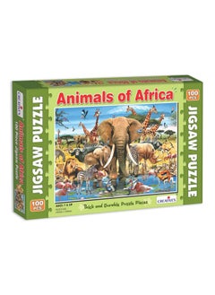 Creative's Creative's Animals of Africa |Jigsaw Puzzles |Fun and Challenging Puzzles |Puzzles for Kids and Adults |Animal Jigsaw Puzzles for kids| 100 Pieces Jigsaw Puzzles |Logical Thinking for kids | Ages 7&Up  - Image 1