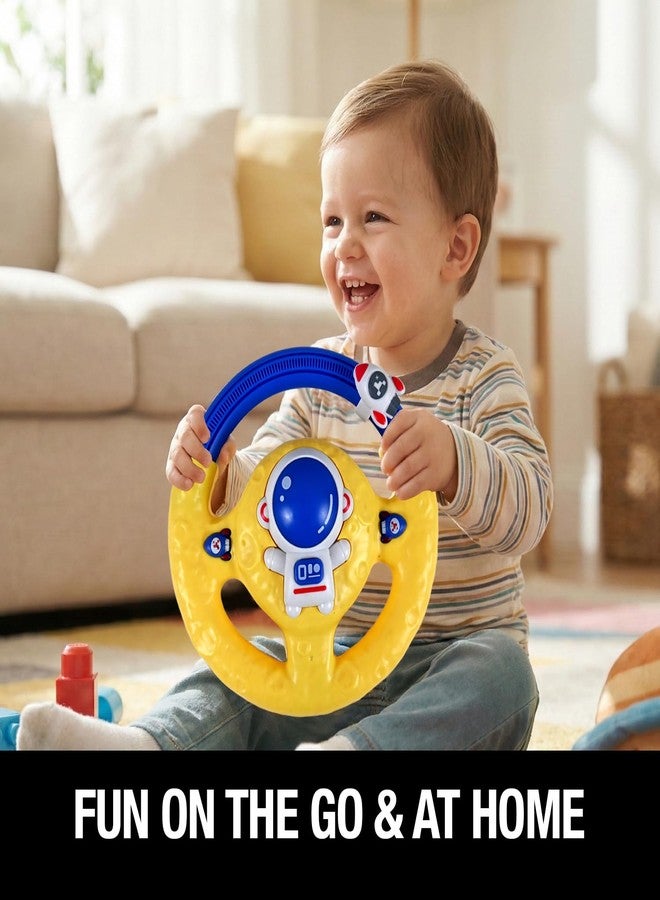 BeFunky Interactive Kids Steering Wheel Toy – Realistic Driving Simulator with Lights, Sounds & Music – Fun & Educational Car Playset for Toddlers & Children (Astronaut) - Image 3