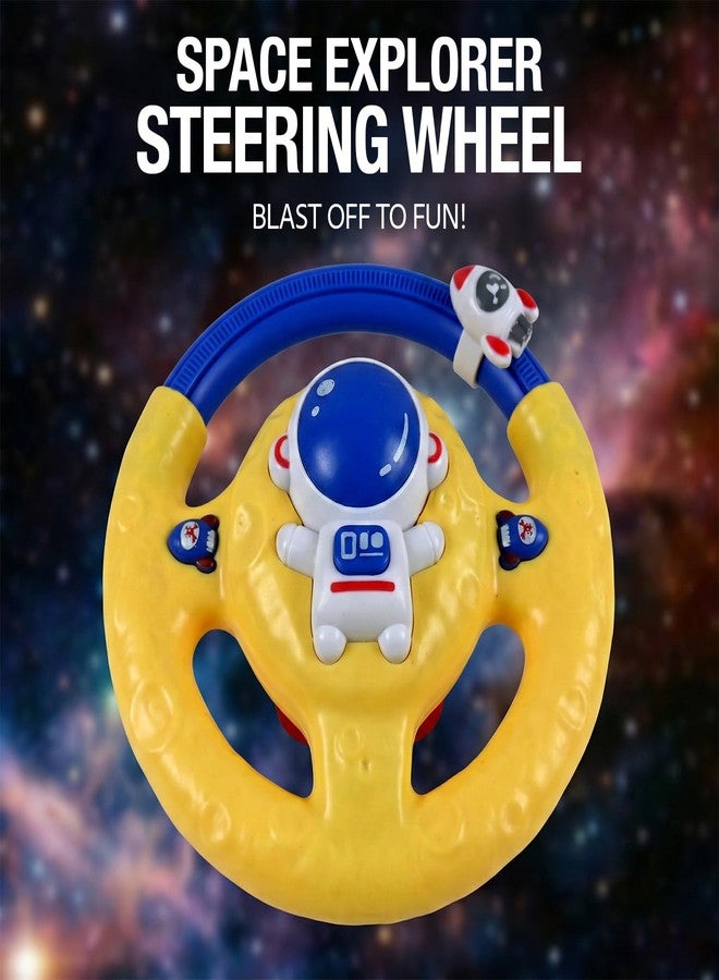 BeFunky Interactive Kids Steering Wheel Toy – Realistic Driving Simulator with Lights, Sounds & Music – Fun & Educational Car Playset for Toddlers & Children (Astronaut) - Image 2