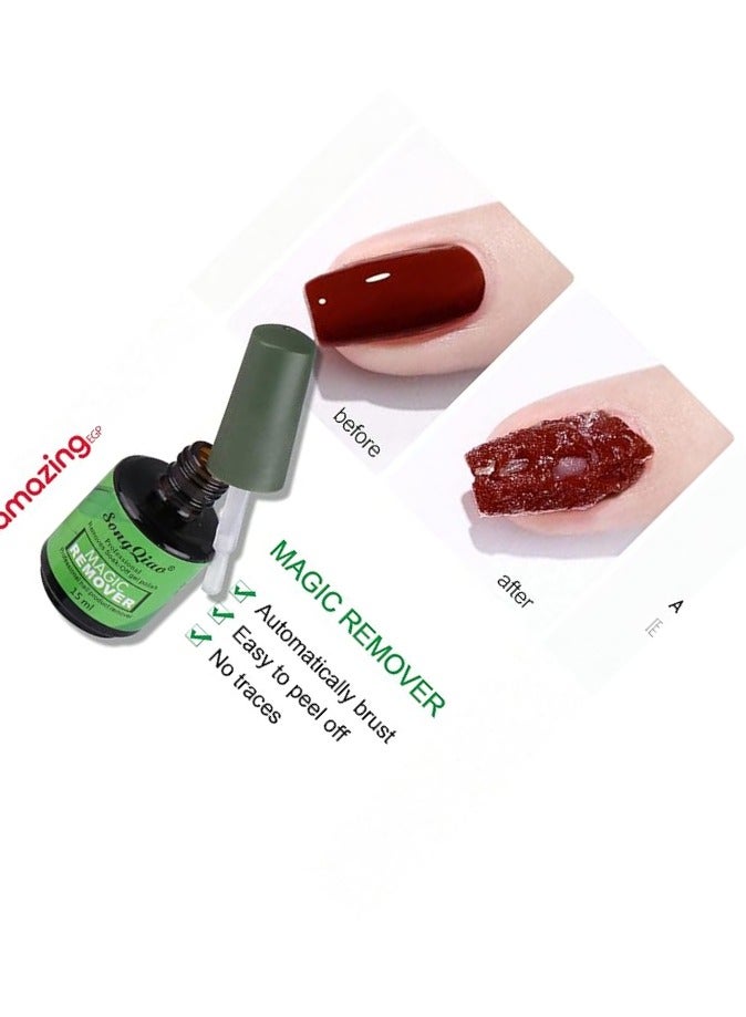 amazing.EGP Magic Gel Nail Polish Remover 15ml, Quickly Removes Gel Polish in 3-5 Minutes, Suitable for UV Gel Polish Removal Easily and Quickly, Perfect for Nail Art Tools  - Image 4