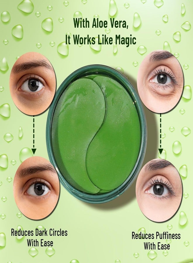 OBIXO Under Eye Patches - Seaweed Anti Wrinkle Eye Serum Patch Anti-Aging Under Eye Mask for Removing Dark Circles, Repair Fine Lines Puffiness & Wrinkles (GREEN) - Image 2