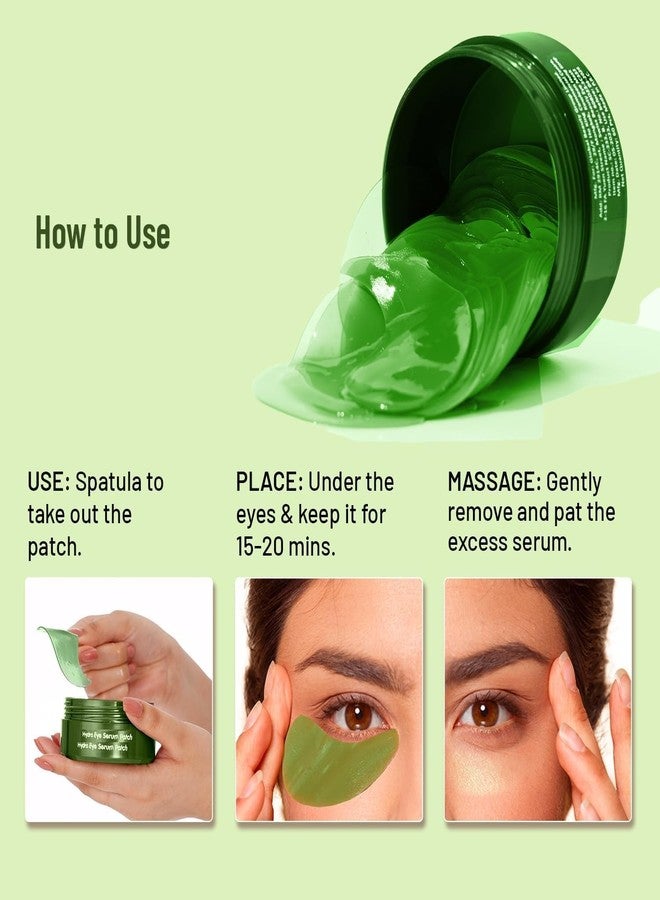 OBIXO Under Eye Patches - Seaweed Anti Wrinkle Eye Serum Patch Anti-Aging Under Eye Mask for Removing Dark Circles, Repair Fine Lines Puffiness & Wrinkles (GREEN) - Image 3