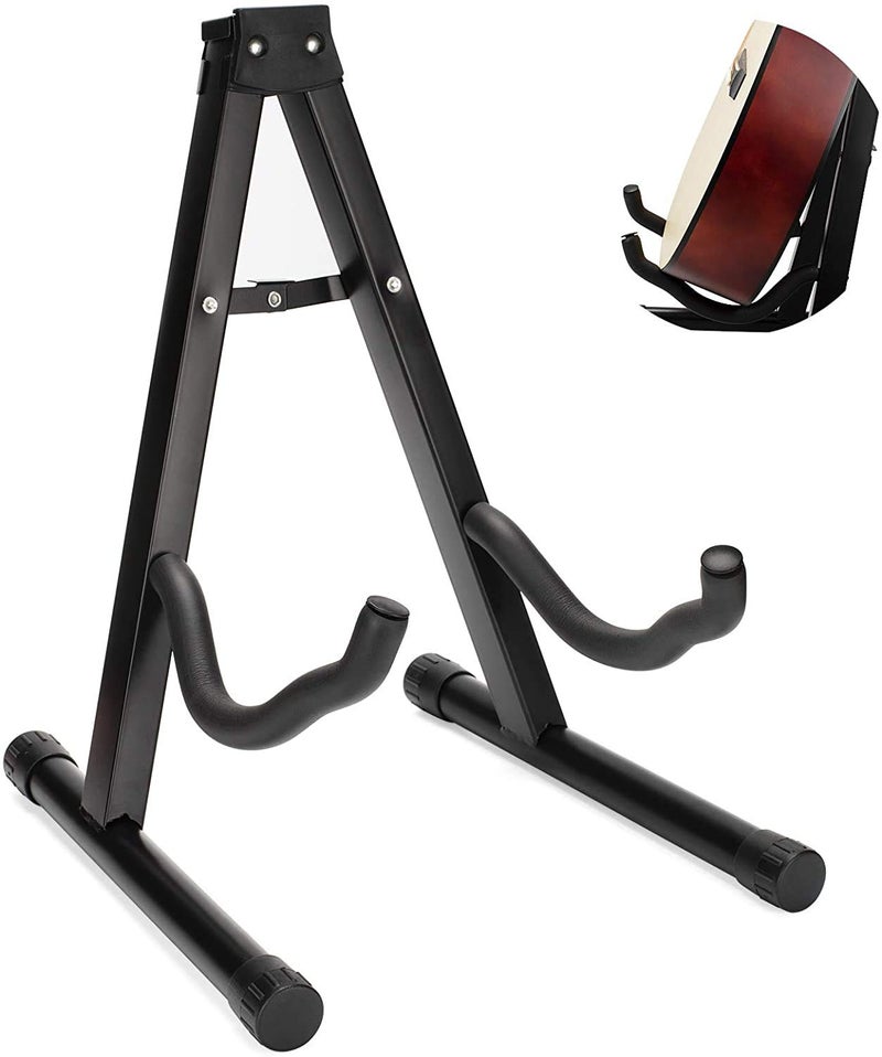 MUSTANG Guitar Stand Foldable Universal A-Frame Style Guitar Stand Black For Acoustic Electric Guitars - Image 4