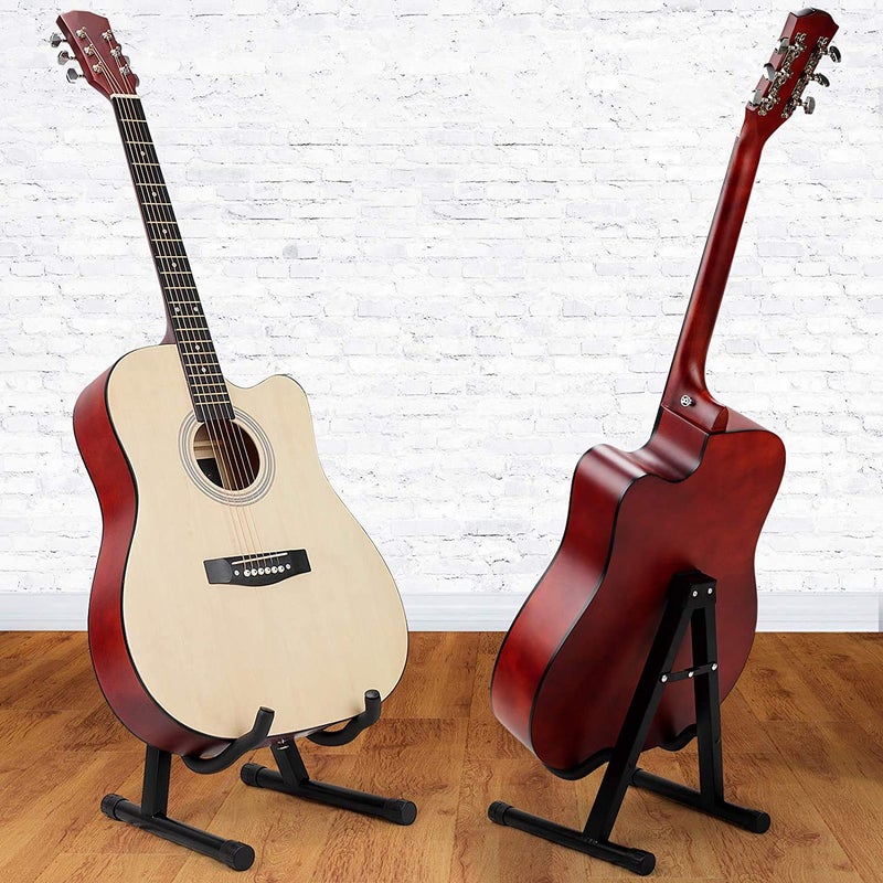 MUSTANG Guitar Stand Foldable Universal A-Frame Style Guitar Stand Black For Acoustic Electric Guitars - Image 1