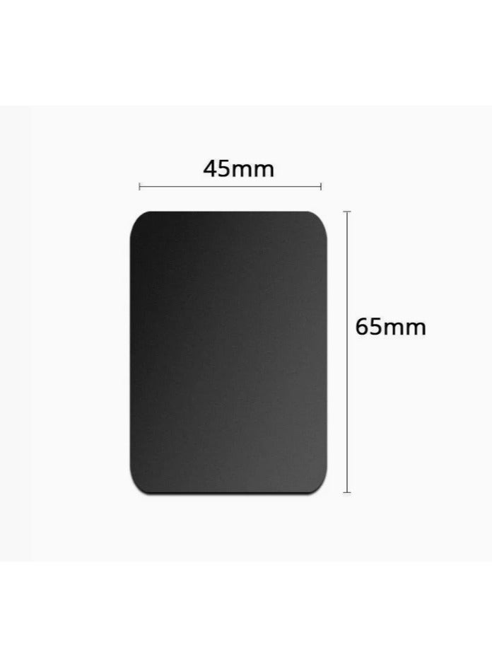 2-Piece Magnetic Chip Car Phone Holder Accessory, Square Black Electrophoretic Magnetic Sheet 45 * 65mm 