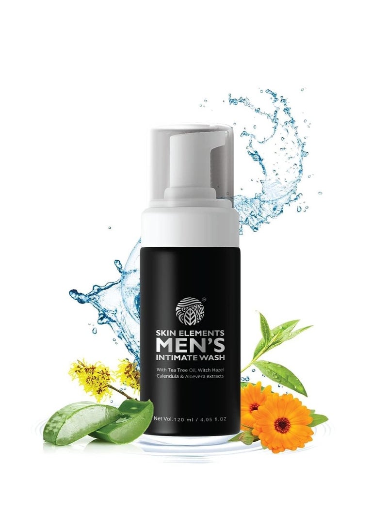 Skin Elements Skin Elements Intimate Wash for Men | 120 ml With Tea Tree Oil | Mens Intimate Wash - Image 1