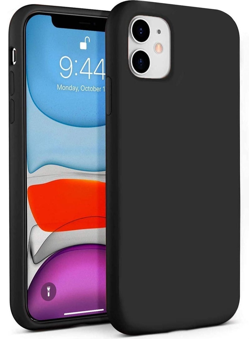 ACLIX Silicone Case Compatible with iPhone 11, Slim Liquid Silicone, Layers of Soft Gel Rubber Shockproof, Protective Phone Case Cover with TPU Lining (Black) - Image 1