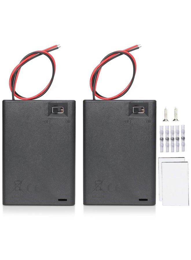 Goweewon AA Battery Holder, 2 Pack 3 AA Battery Holder with Leads, with Switch, (3x1.5 Volt) 4.5V AA Battery Pack Box Holder (3 AA Battery Holder with Leads) - Image 1