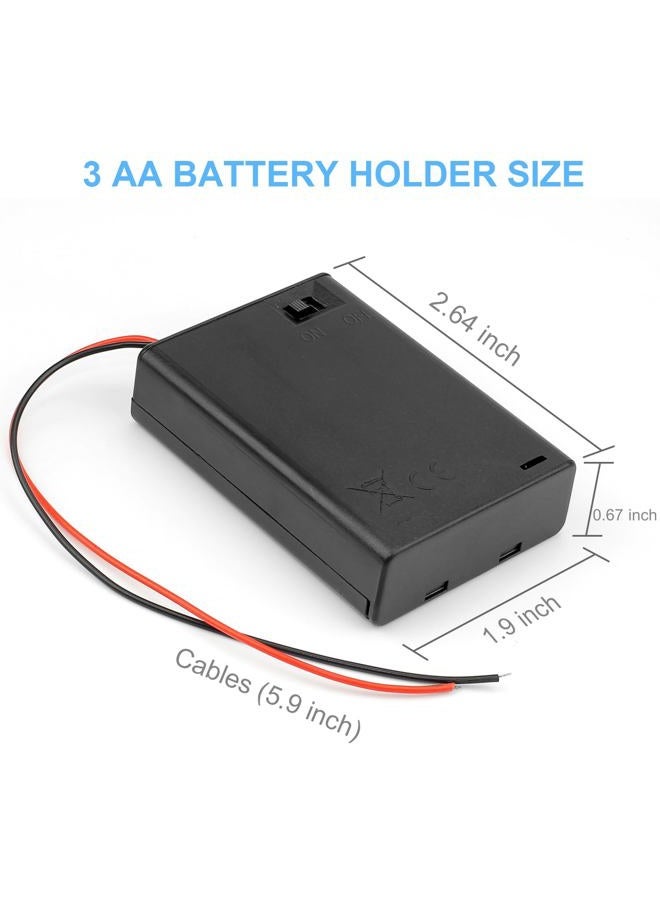 Goweewon AA Battery Holder, 2 Pack 3 AA Battery Holder with Leads, with Switch, (3x1.5 Volt) 4.5V AA Battery Pack Box Holder (3 AA Battery Holder with Leads) - Image 3