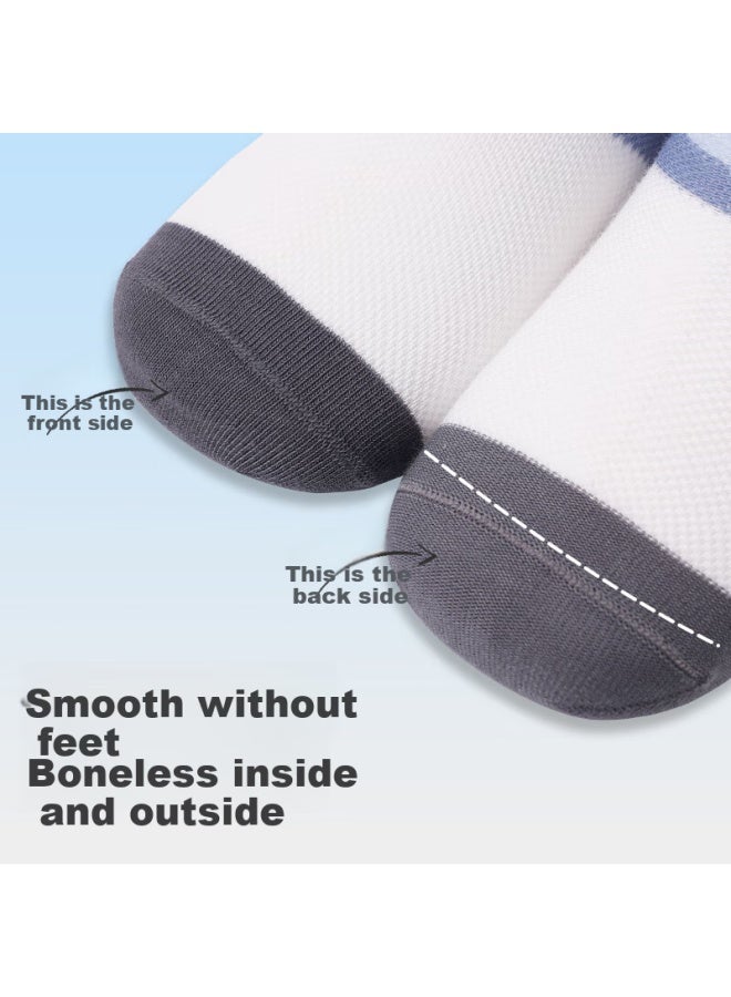 Long time companion Longevity Companion Children's Socks Boys Thin Mesh Breathable Boneless Cotton Socks For Big Kids Refreshing Sports Anti-odor Mid-calf Socks - Image 4