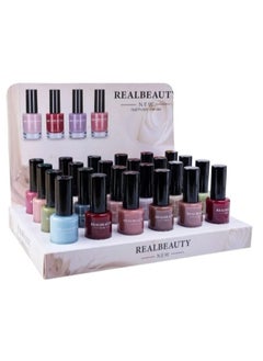 REAL BEAUTY 24-Piece Nail Polish Set Multicolour  - Image 1