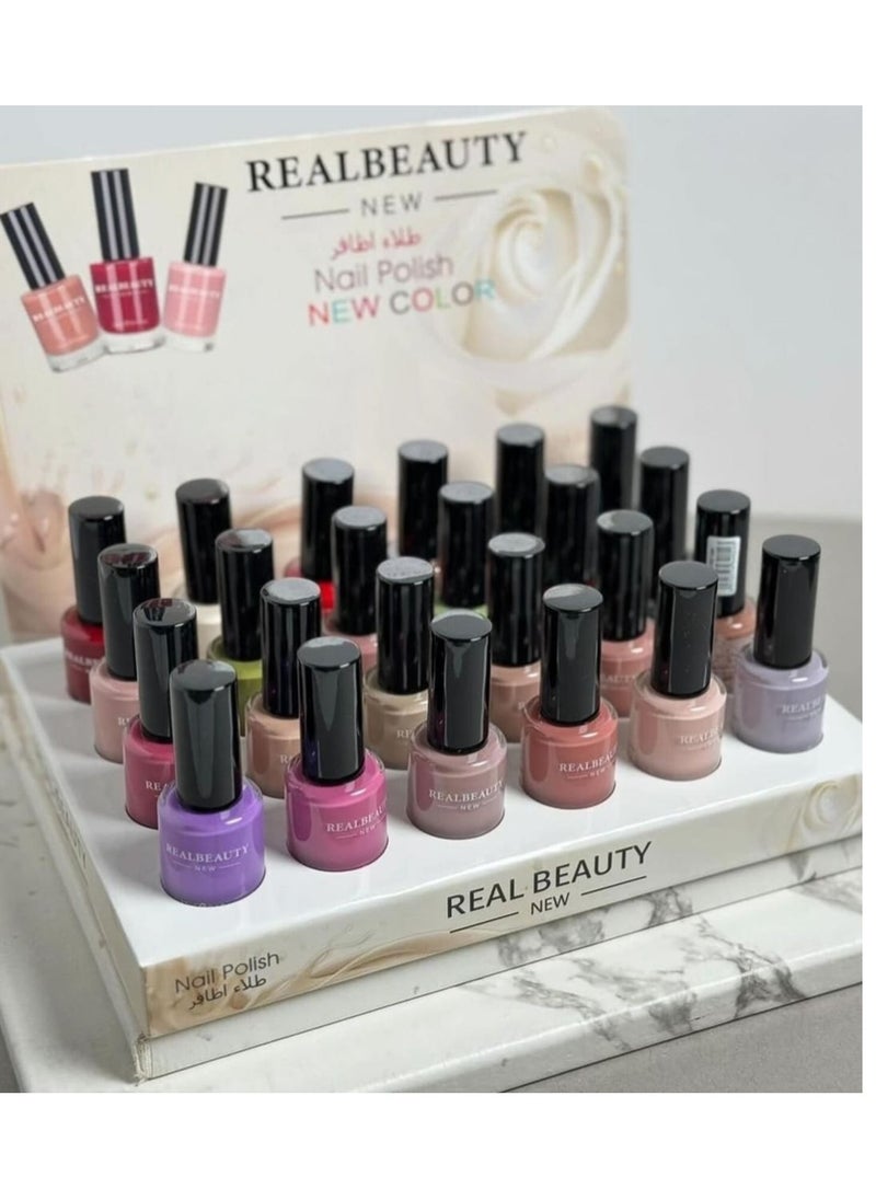 REAL BEAUTY 24-Piece Nail Polish Set Multicolour  - Image 2