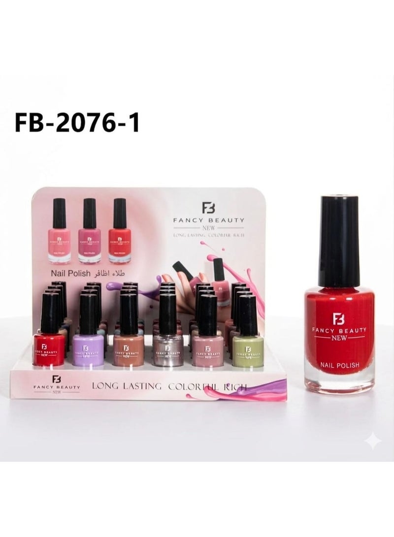 فنسي بيوتي طقم طلاء أظافر يحوي 24 قطعة متعدد الألوان - Image 1
