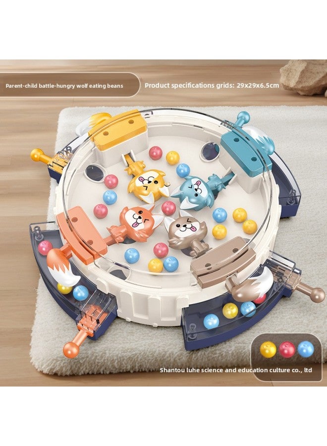 Children's Educational Greedy Hungry Wolf Pac-Doo Game Console Parent-Child Interactive Multiplayer Battle Competitive Leisure Board Game Toy