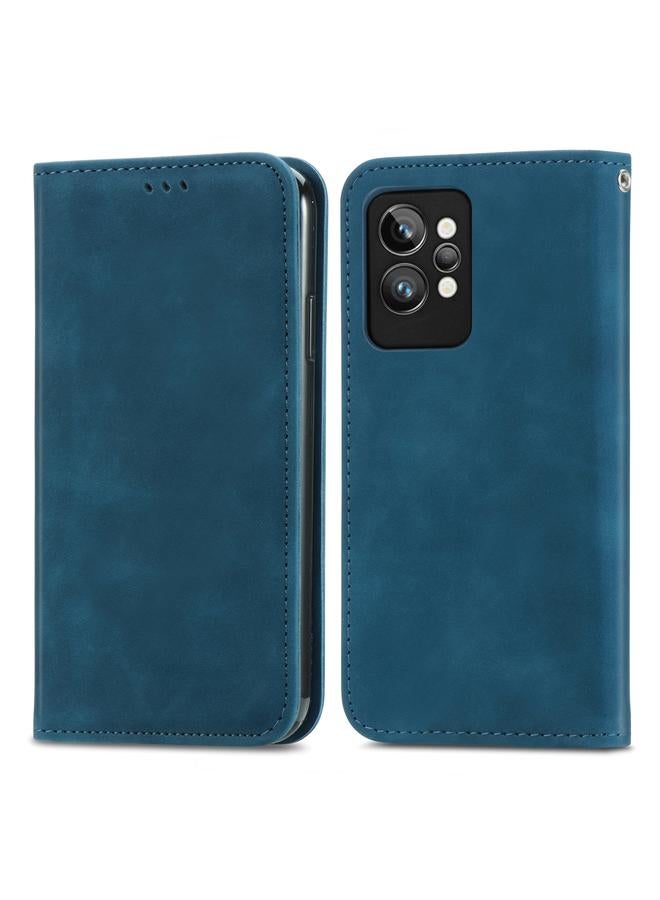 S-TOP Case For OPPO Realme GT2 Pro Retro Skin Feel Magnetic Leather Phone Case - Image 2