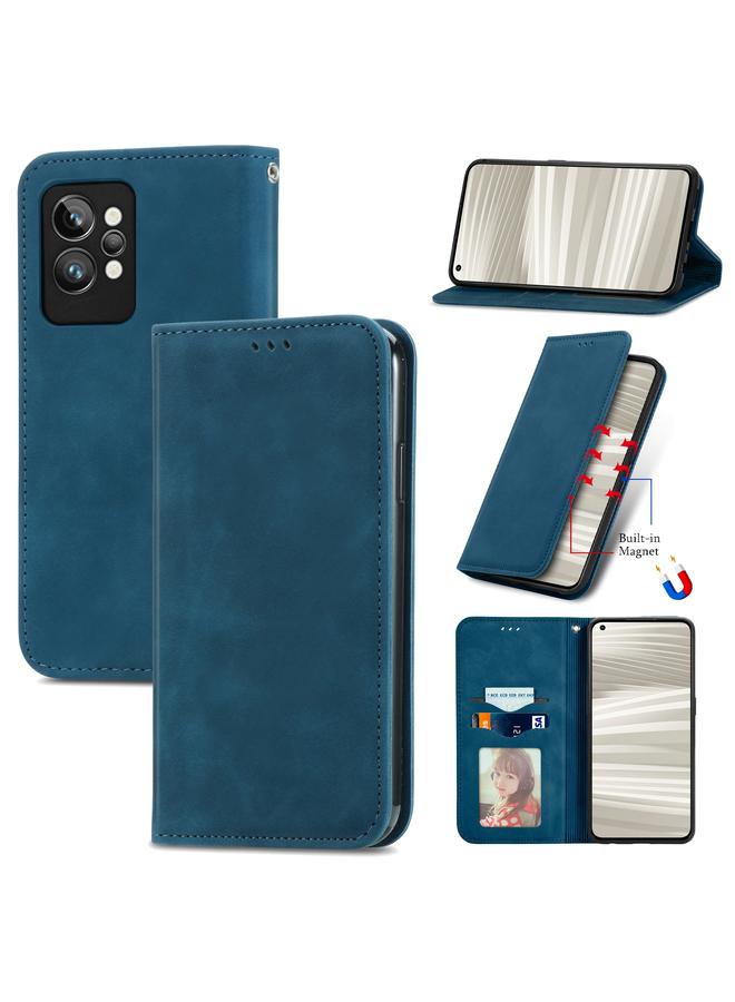 S-TOP Case For OPPO Realme GT2 Pro Retro Skin Feel Magnetic Leather Phone Case - Image 1