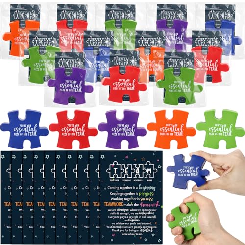 Hollowfly 30 Pcs Employee Appreciation Gifts Bulk Inspirational Foam Stress Relief Squeeze Ball with Thank You Card Organza Bag Team Gift for Valentines Day Office Coworker Employee Staff Team - Image 1