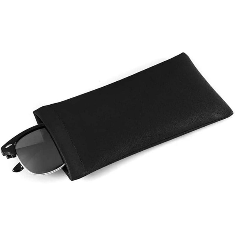 alladaga alladaga 3 Pack Leather Soft Sunglasses Case Squeeze Top Portable Eyeglasses Pouch Glasses Bag for Women Men  - Image 3