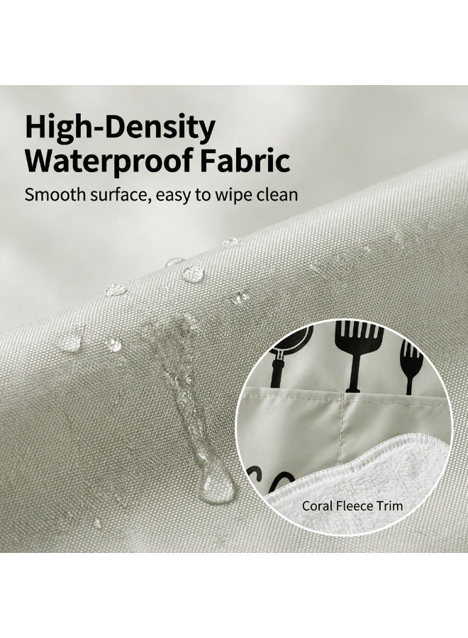 2 pcs Chef Apron,Cross Back Apron for Women and Men,PVC Waterproof Apron Large Pockets,Hand-wiping,Kitchen Cooking Baking Hairstylist Bbq Woodworking Welding Carpenter Work Bib Apron - Image 3