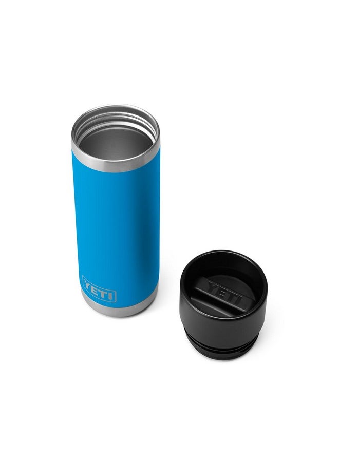 YETI Rambler 18 Oz Bottle, Stainless Steel, Vacuum Insulated, With Hot Shot Cap, Big Wave Blue  - Image 3