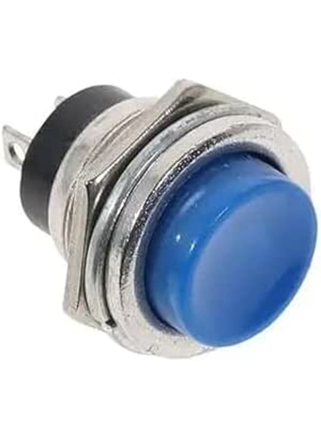 Metal Momentary Push Button 2 pin Blue 16mm (2PCS).