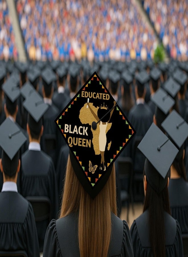 ADVANSYNC Educated Black Queen Graduation Cap Topper - Image 5