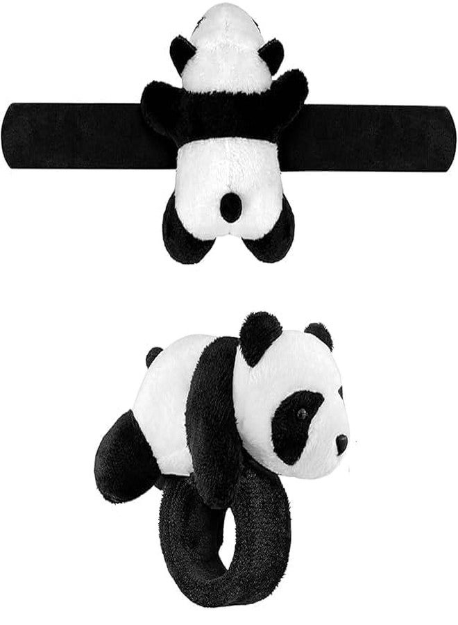 VishBin Animal Slap Bracelet, Panda Slap Bracelet Stuffed Animal Plush Hugger Panda Wristband for Kids Birthday Jungle Party Favors - Image 1