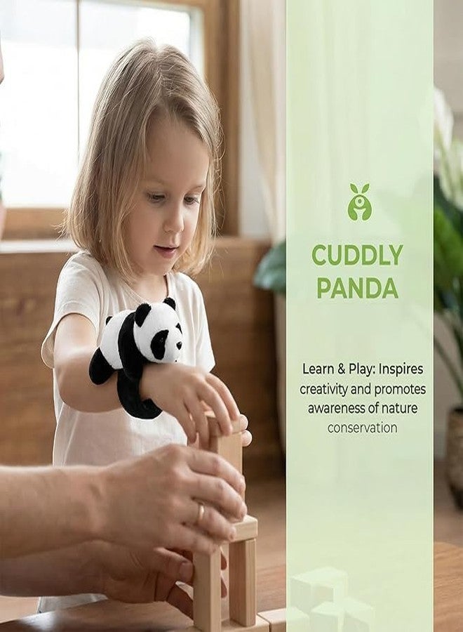VishBin Animal Slap Bracelet, Panda Slap Bracelet Stuffed Animal Plush Hugger Panda Wristband for Kids Birthday Jungle Party Favors - Image 5