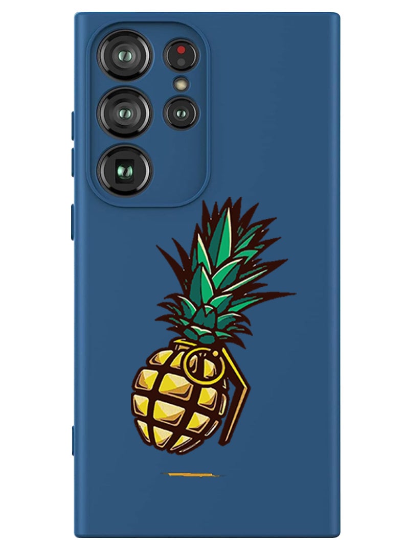 Theodor Protective Slim Fit Case Liquid Silicone Cover with Full Body Protection Anti-Scratch Shockproof Case For Samsung Galaxy S24 Ultra (Blue) - piner apple lock - Image 1