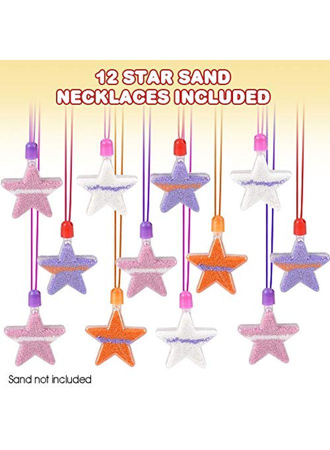 ArtCreativity Star Sand Art Bottle Necklaces Pack Of 12 Sand Art Craft Kit With Star Sd Bottles Craft Party Supplies And Party Favors For Kids Sand Sold Separately - Image 2