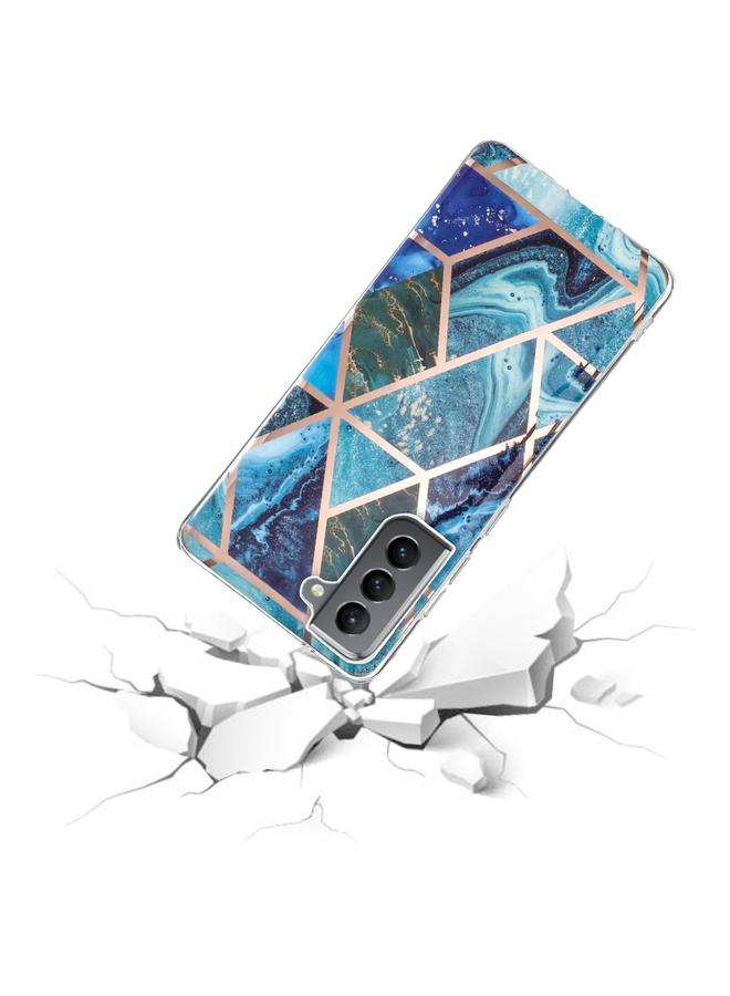 اس-توب جراب لهاتف Samsung Galaxy S21+ 5G، جراب هاتف TPU بنمط رخامي مطلي بالكهرباء - Image 4