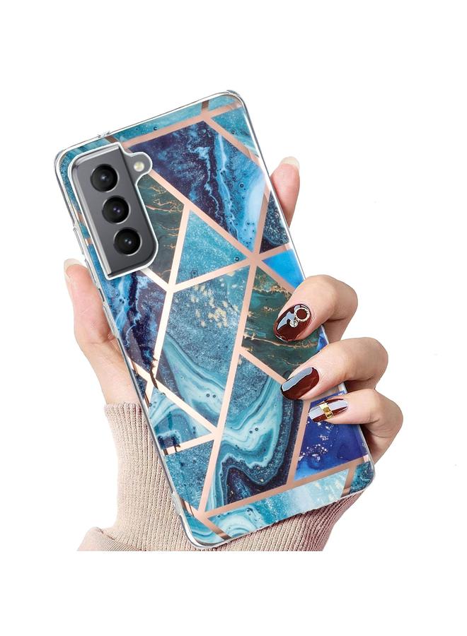 اس-توب جراب لهاتف Samsung Galaxy S21+ 5G، جراب هاتف TPU بنمط رخامي مطلي بالكهرباء - Image 5